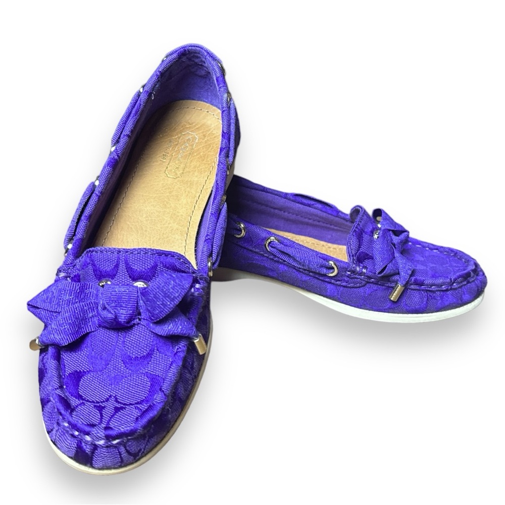 Coach Carisa Purple Boat Shoe - Picture 3 of 8